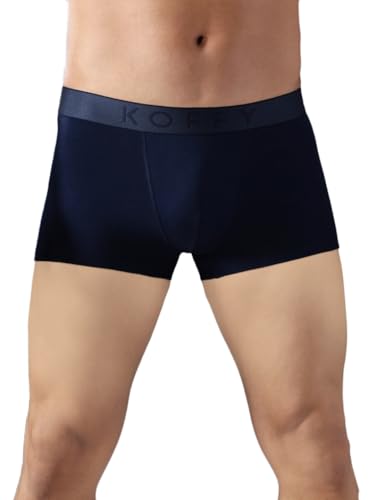 Image of KOFFY Men's Cotton Lycra Mini Trunks with 4-Way Stretch | Wrinkle-Resistant | Ultra-Soft Elastic I 2X Absorbent