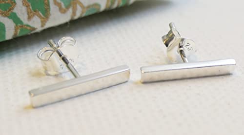 Minimalist Sterling Silver Dainty Delicate Stick Staple Stud Line Linear Bar Earrings Best Gifts For Women (Sterling-Silver) #TOP7