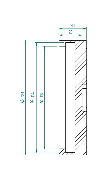 Kit 4 Tamponi in Gomma per Ponti Sollevatori a Bracci, Diametro 123mm, Nero, Compatibile con Ravaglioli Werther Omcn, Altezza 25mm