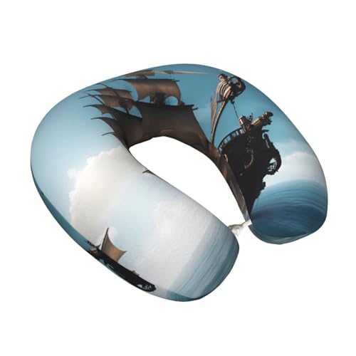 Almohada de viaje de espuma viscoelástica negra miniatura 2