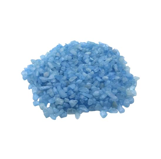 Namzi 1 piece natural stone irregular non perforated blue crushed stone, suitable for fish tank, potted plant decoration, DIY handmade jewelry accessories (7-9mm)