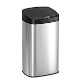 BestOffice 22 Gallons Automatic Sensor Large Kitchen Trash Can with Stainless Steel, Touchless Garbage Bin with Lid for Kitchen, Home, Office Waste Bin 82L