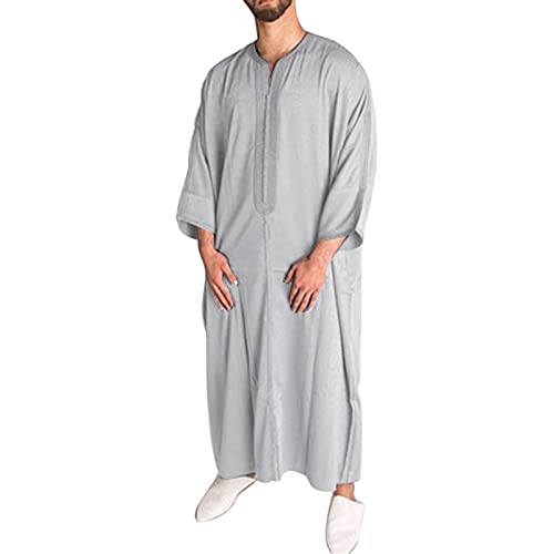 Robe de nuit brodée pour homme éliminant l'inconfort pour des nuits et prières sereines