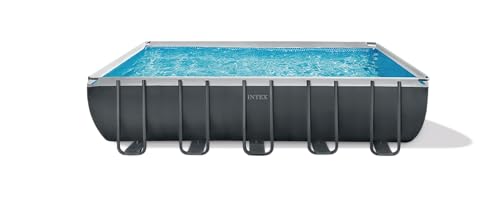 INTEX 26357MZ 20ft x 10ft x 52in Ultra XTR Deluxe Rectangular Above Ground Swimming Pool Set, Includes 1500 GPH Sand Filter Pump, SuperTough Puncture Resistant, Rust Resistant, Easy to Assemble