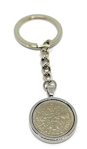 Llavero moneda de seis peniques de 1963 un regalo emotivo de 61 años