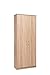 Produktbild Putzschrank - Mehrzweckschrank abschließbar mit Besen-,Staubsaugerfach (B/H/T: 74 x 188 x 35 cm) Topplatte 22 mm gesoftet, (Melaminharzbeschichtet - kratzfest & wasserabweisend) Sonoma Eiche