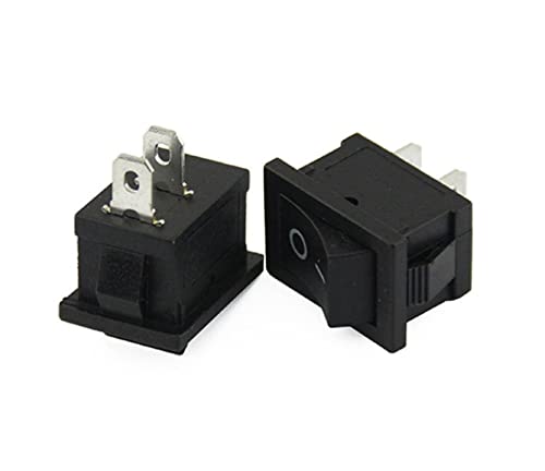 Interrupteur à bascule mini bouton poussoir noir 2Pin marche arrêt KCD1-101 10A