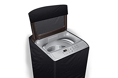 Stylista Washing Machine Cover Compatible for Samsung 6.2 kg WA62M4100HY/TL Fully-Automatic Top Load Black 8 31+wOF0MnRS