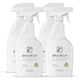 BRIOTECH Extra Strength HOCl Cleaner, 500 PPM Hypochlorous Acid Concentrate, ULV Foggers & Humidifiers, Professional Deodorizer for Dental, Offices, Schools, Homes, Peroxide Free, 32 fl oz (4 Pack)