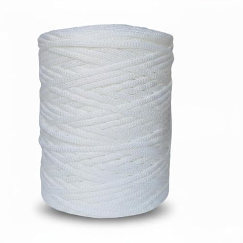 Fio Cordao Nautico 100% Poliester 5mm Croche Artesanato (Branco Off)
