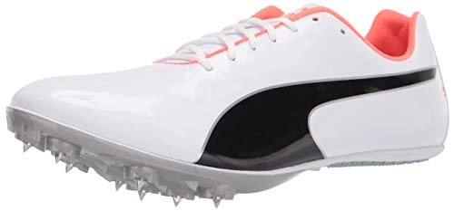 PUMA mens 19345203 Track and Field Shoe, Puma White-puma Black-lava Blast, 10.5 US