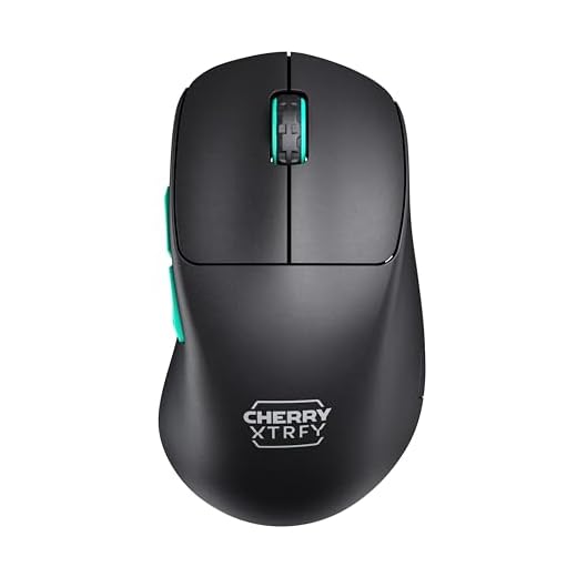 CHERRY XTRFY M64 Wireless, Ultraleichte Kabellose Gaming-Maus, 2,4 GHz Funk, Optimiert für esports, Ergonomische Form mit Besonders Niedriger Front, Schwarz