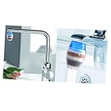 EXCEART 3 Pezzi Filtro per Rubinetto Acqua Domestico Depuratore Compatto per Rubinetti Circolari Facile da Installare Resistente alla Ruggine con Filtro Multistrato per immagine