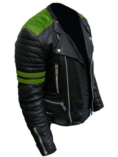 Mens Genuine Leather Biker Jacket Black Cafe Racer Vintage Real Motorcycle Leather Jackets For Men3