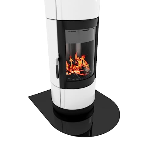 BIJON Funkenschutz-Platte Schwarz mit polierter Kante, Glasplatte...