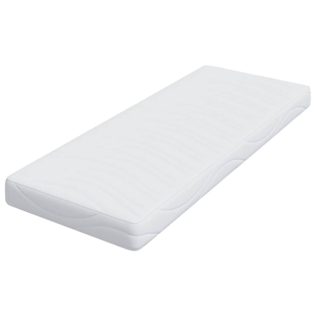 Materac biały, 70 x 200 cm, żakardowa pianka memory z żelowym rdzeniem, oddychająca i ergonomiczna, do sypialni, pokoju gościnnego i łóżeczka dziecięcego, średni stopień twardości, poszewka