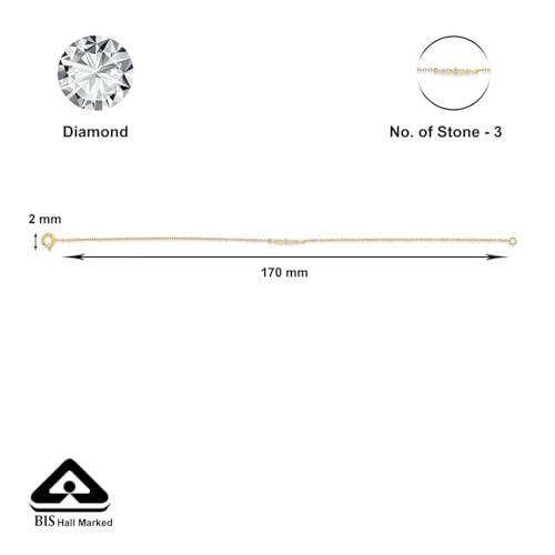 Image of PNG Jewellers Crafty Diamond & Gold Flexible Bracelet For Women
