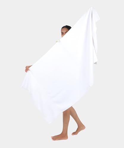Image of Doctor Towels, World's First Banana Terry Bath Towel, 400 GSM | Dermatologist Tested for Sensitive Skin | 70 x 140 cm Towels for Bath Large Size | Clinically Tested to Help Reduce Acne - White