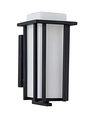 Eeru Large Outdoor Wall Light Exterior Wall Lanterns As Porch Light Fixture, Large Size:15.35" H X 6.7" W, Weather & Rust Resistant Black Finish With Frosted Glass For Outside House Lighting(Large) #TOP3