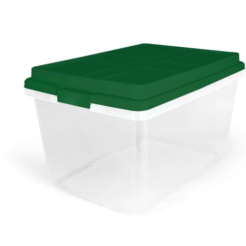 Image of 72Qt Clear Stackable Storage Bins with Lids, 6-Pack for Garage