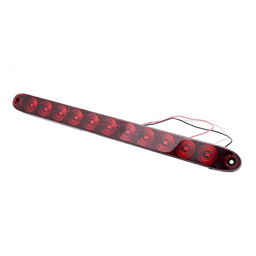 Riloer Barre de feu arrière LED rouge 12V pour voiture, étanche 3ème feu stop, clignotant, feu de position arrière, universel pour remorque de camion...