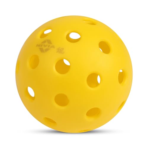 Image of Nivia Pickleball 40 Pro Outdoor Ball (Pack of 3), Pickleball Balls for Outdoor Play, 40 Precise Holes, Active Bounce, Durable (Yellow)