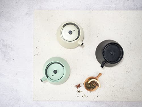 ابريق شاي بيلي من كوزي اند تريندي 4547078 من الحديد الزهر سعة 38 سنتيلتر، اسود