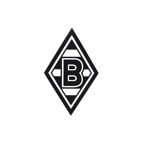 Borussia Mönchengladbach Aufkleber Sticker RAUTE | Schwarz | Offizieller Fanartikel Fohlenshop | Hochwertiger Edelaufkleber