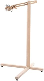 Elbesee Posilock Floor Stand for Embroidery, Quilting Hoops and Rotating Frames up to 18" or 24", Wood, Brown, 80x9x6 cm