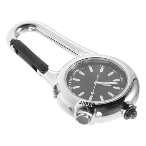 DECHOUS 防水デジタルカラビナ付きクライミングポケットウォッチ 屋外用携帯便利な懐中時計 夜間光る登山トレッキング用ベルトクリップ時