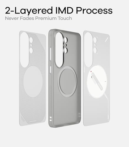Image of Aulumu S26 Ultra Galaxy Magnetic Case | Thermal IMD Technology | Compatible with MagSafe | Passive Cooling for Samsung Galaxy S26 Ultra Case - Translucent Gray