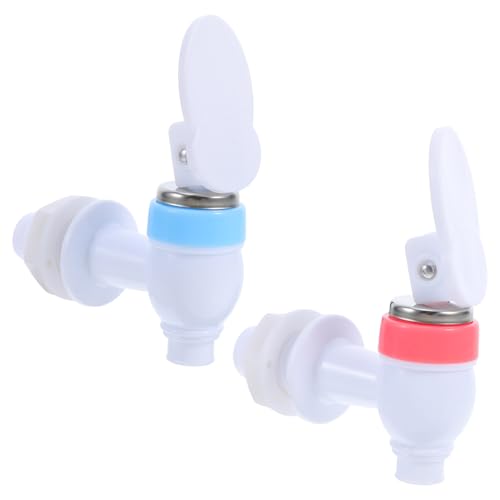 SHOWERORO Grifos de Repuesto para Dispensador de Agua 148Mm Válvulas Manuales Roja y Azul para Agua Fría y Caliente Boquillas Antigoteo Compatibles Enfriadores y Jarras Estándar Paquete