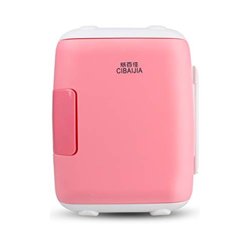 Mini réfrigérateur 5L double usage portable voiture et maison rose