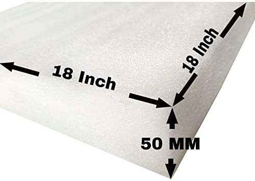 STYLELABS EP EPE Foam Sheet 50MM Thickness 18X18 Inch White Color For Packing & Cushioning Material (Set of 4)