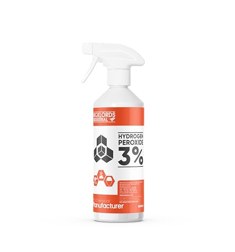 McKLords - Peróxido de Hidrógeno al 3% 500 ml - Agente de Limpieza Multiusos para el Hogar - Fórmula Natural para Refrescar Superficies, Eliminar Manchas y Tareas Generales de Limpieza
