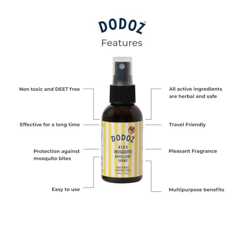 Image of DODOZ Mini Anti-Mosquito Body Spray Kid-Safe Natural Protection, Gentle & Non-Toxic Repellent for Babies, Kids & Family Perfect For Indoor & Outdoor Use Non-Toxic & Easy to Carry - 60ml