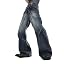 DYYLZYJ Men's Vintage Flared Leg Denim Jeans Classic Bell Bottom Denim Pants Wide Leg Pants Y2K (Black,Small) at Amazon Men’s Clothing store - Image 3