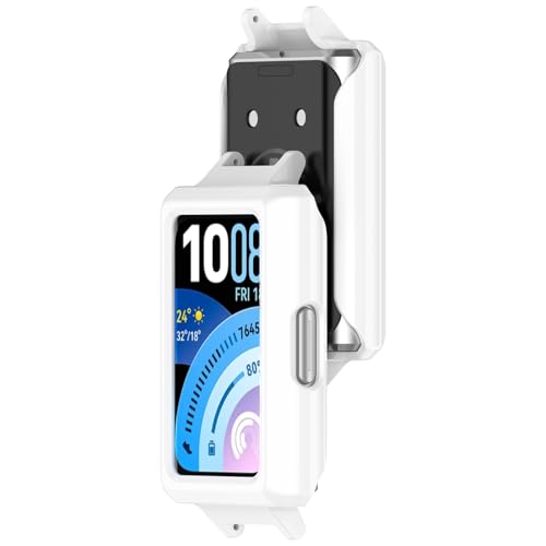 Image of for Huawei Band 11 Pro / 11 Pro NFC Watch Case Hard PC Protective Cover with 12mm Button Cutouts - White