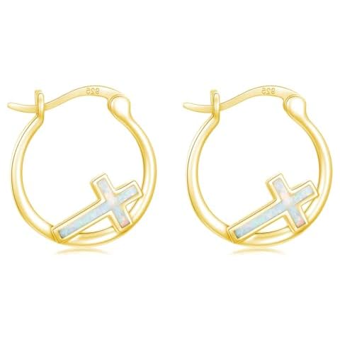 Cross Hoop Earrings by Generic Cover