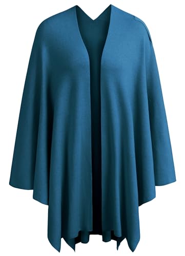 Image of PULI Womens Cross Front Poncho Shawl Wrap Elegant Wedding Formal Gift