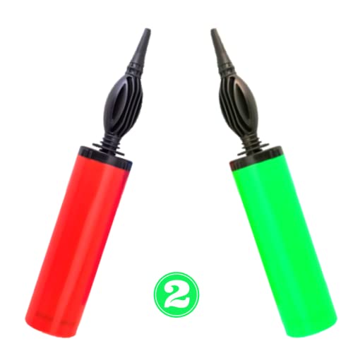 Flyloons Balloon Pump Hand Machine Pack of 2 For Foil Balloons & Inflatable Toys Party Accessory Manual Pump (Multicolor)