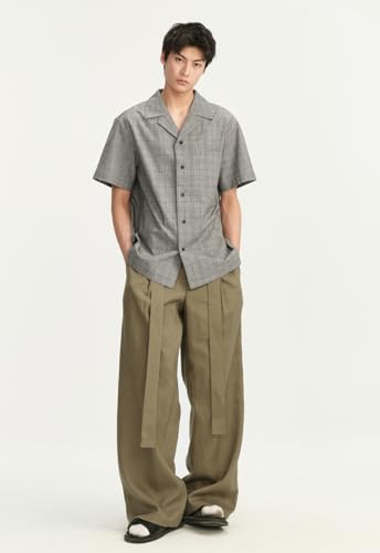 100% Natural Linen Men's Pants Light Brown Straight Pants Loose Plus Size Men's Vacation Casual Comfort Cool Sweat Absorption3