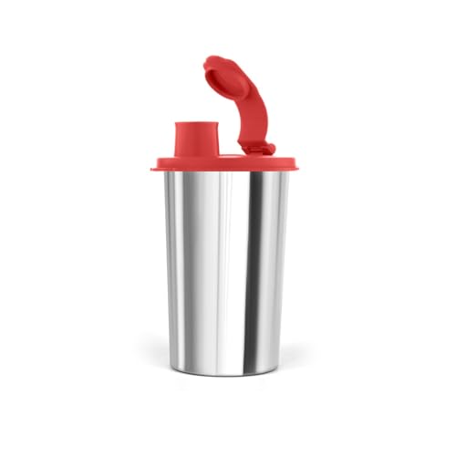Image of SignoraWare Mini Stylish Stainless Steel Sipper | Airtight & Leakproof | Sleek & Compact Design | Ideal for Office, School, Gym & Outdoor Use | Travel-Friendly Sipper for Kids & Adults (300ml | Red)