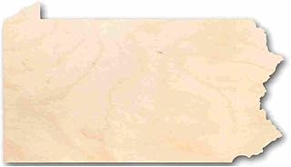 Unfinished Wood Pennsylvania Shape State Craft up to 46" DIY 8" / 1/2"