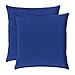 SeeSee Federe Cuscini Divano Set con 2 Federe Copricuscini Decorativi Misto Cotone Impermeabili Antimacchia con Cerniera Invisibile (40_x_40_cm, blu oltremare)