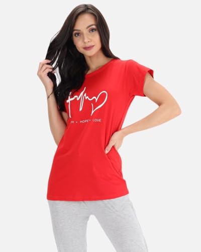 Image of FUNDAY FASHION Women & Girls Cotton Regular Fit Half Sleeves T-Shirt