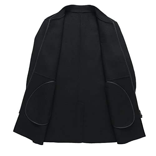 Winter Men's Stand-collar Mid-length Jacket Jacket Fashion Self-cultivation Handmade Double-sided Woolen Coat - Image 3
