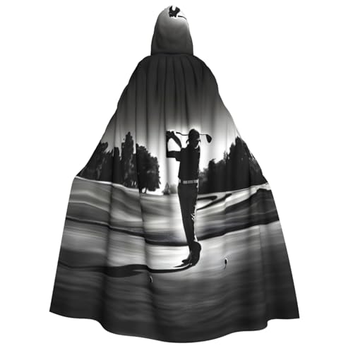 Cape à capuche noire et blanche de golf EdWal : un vêtement de cosplay durable pour adulte