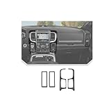 JeCar 4pcs Carbon Fiber Interior Dash Vent Trim Kit for 2012-2017 Dodge Ram 1500