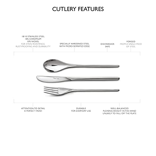 Robert Welch Bud Bright, 24 Piece Cutlery Set for 6 People. Made from Stainless Steel. Dishwasher Safe. - Image 5